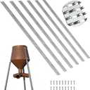 Duraaamo 6 Pack Feeder Spikes Deterrent Strips with Self Tapping Screws