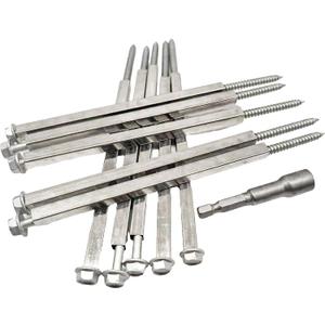 7in(approx. 17.8 cm) Gutter Screws with Metal Ring (Pack of 10) Gutter Screws 5in Gutter Repair Screws