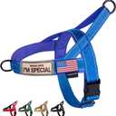 Annchwool No Pull Dog Harness with Soft Padded Handle,Reflective Strip Escape Proof and Quick Fit to Adjust Dog Harness,Easy for Training Walking for Small & Medium and Large Dogs(Blue,XL)