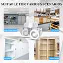 2 x 4 Piece Sliding Wardrobe Door Hardware Set, Sliding Closet Door Roller Kit to Allow Wardrobe Cabinet Doors to Slide Smoothly and Quietly with Screws (#1, 2)