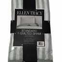 Ellen Tracy Standard 1 Quilted Sham 20x36 100% Polyester Green/White