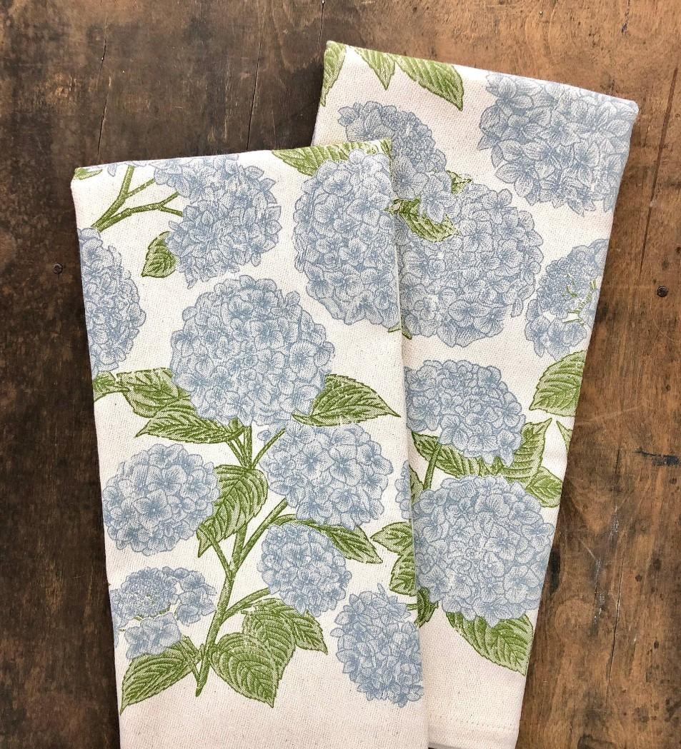 2 Pcs Artistic Hydrangea Kitchen Towels, Dish Cloths for Washing Dishes, Hand Towels, Absorbent Soft Microfiber Towels for Bathroom Kitchen, Housewarming Gifts for Women Mom 2