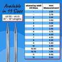 skacel by addi Rocket Circular Knitting Needles, Fixed 16 Inch (40 cm) Plated Brass Tips with Flexible Nylon Cord, 2.5 mm (US Size 1)