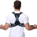 Luckela Posture Corrector for Men and Women, Adjustable Back Brace for Back, Neck and Shoulder Pain Relief, Back Support for Posture Improving Scoliosis, Hunchback, Hump, Thoracic, Spine Corrector (Large)