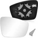Passenger Side Mirror Glass Compatible with 2011-2018 Volkswagen Jetta, 2012-2016 VW Beetle, 2012-2015 VW Passat, Right Convex Heated Mirror Replacement with Backplate & Holder