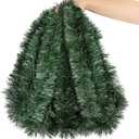 50FT Christmas Green Garland Artificial Greenery Garland for Christmas Tree Decorations, Indoor Xmas Decor for Home Fireplace Mantle Stairs Holiday Party