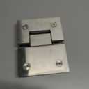 Alise Glass Shower Door Hinges, 180 Degree Shower Door Hinges for Glass Doors,Heavy Duty Stainless Steel Cabinet Hinges,Frameless Shower Doors Hardware Replacement Part,Brushed Nickel