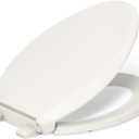 KOHLER 4636-RL-96 Cachet ReadyLatch Elongated Toilet Seat Slow Close Soft Close, Toilet Seat Quiet Lid, Contoured Grip-Tight Bumpers Installation Hardware, Apartment Essentials, Biscuit