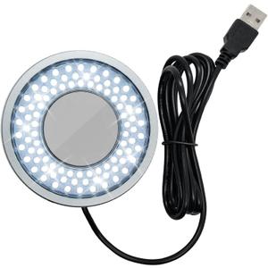 Polarized Led Ring Light for Microscope, 90 LED USB Microscope Ring Light Lamp Anti-Glare Illuminators Light Source for Industrial Digital Camera Phone Solder Repair Tools