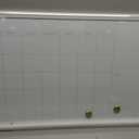 U Brands Magnetic Dry Erase Calendar White Board, 30" x 20", White Wood Style Frame, Includes Magnets