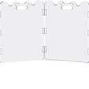 TSAYAWA Clear Acrylic Pet Gate - 6 Panel118" Width White, Indoor/Outdoor Use Foldable FreeStanding Puppy Gates for Dogs & Guinea Pigs, Doorway Stairs Barrier with Transparent Panels