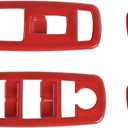 RAZPOY Window Lift Switch Cover Trim Compatible with Jeep Grand Cherokee 2011-2020 & Cherokee 2014-2024 & Grand Commander 2018-2024, Red