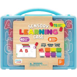 Chuckle & Roar Sensory Learning Case with Air Dry Clay, Dream Sensory Sand and More