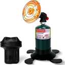 Portable Propane Heater for Camping Tent, Outdoor Small Space Patio Garage Heater, Self Ignition Radiant Cordless Heaters Foldable Gas Tank Holder for Hiking Ice Fishing Deer Blind Hunting (medium, Black)