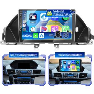 [4+64G] Hikity Android 15 Car Stereo for Honda Odyssey EX-L 2011-2017 with Wireless Carplay Android Auto, 9'' IPS Touch Screen Radio Bluetooth Mirror Link GPS WiFi SWC AI DSP/FM/RDS/EQ Backup Cam+Mic