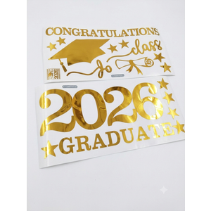 Golden Graduation Stickers