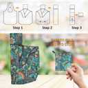 Reusable Grocery Bags, 12 Pack 50Lbs Foldable Fashion Washable Shopping Bags, Large Boho Tote Bags For Groceries, Bulk Market Cloth Storage Bags, Utility Aesthetic Personalized Gifts For Women