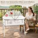 Baby Bassinet, Bassinet Bedside Sleeper for Baby, 3 in 1 Bedside Bassinet, Bassinets for Newborn with Wheels, Mattress, Waterproof Sheet, Mosquito Net, Breathable Mesh, Portable Baby Crib(Latte)
