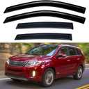 Window Visors Rain Guards for 2011 2012 2013 2014 2015 Kia Sorento, Out-Channel Window Vent Wind Deflectors Visors Shades for 11-15 Kia Sorento