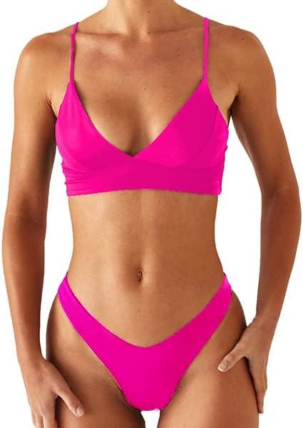 Rajputana Womens Bikini Black Push Up Brazilian Two Piece Swimsuit M