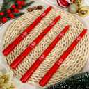 4 x 2 Pack Christmas Taper Candles, 10 Inch Unscented Candlesticks with Santa and Sleigh for Holiday Table Centerpiece, Fireplace Mantel, Advent Wreaths, Winter Weddings, Seasonal Home Decor