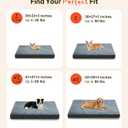 Orthopedic Cooling Dog Beds for Large Dogs & Cats, Waterproof Dog Crate Bed Dual Surface Removable Washable Covers, 36 x 27 Inch Pet Bed with Egg Crate Foam