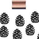 Pinecone Rubber Stamp, 1-1/3 Medium Pine Cones Stamp for Scrapbooking Card Making Crafting