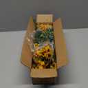 10 Bundles Artificial Flowers Outdoor UV Resistant Fake Flowers No Fade Faux Plants Garden Porch Window Box Decorating (Yellow)