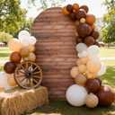 Wood Arch Backdrop Cover 6.6ft Wood Arch Backdrop, Rustic Vintage Chiara Arch Covers,Stretchy Spandex Fitted Wrinkle Free for Wedding Photography Birthday Party