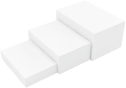3PCS Buffet Risers, Acrylic Cube Nesting Table Display Stand Set with Hollow Bottoms, 10''x11''x12'' Food Display Risers for Catering Cake Dessert Collectibles Jewelry Figures Party Show