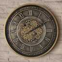 24'' Antique Bronze Industrial Steampunk Wall Clock, 24in