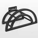 OLV Garden Hose Holder, Outdoor Hose Holder Wall Mounted Holds 125-ft Hose, Heavy Duty Metal Hose Hanger, Sturdy Detachable Hose Reel Storage Organizer, Hose Rack for Outside Garden Lawn Yard Farm (Black)