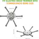 Steel Wire Grass Trimmer Head, 6 Inches String Trimmer Replacement Head, 2025 New Wire Brush Weed Trimmer Head Weed Remover Tool for Lawn Mower Tray, Spindle 0.2 inches (1pcs 6 Blade)