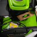 Greenworks 60V 21 Cordless (Push) Lawn Mower (LED Lights + Aluminum Handles), 5.0Ah Battery and Rapid Charger