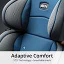 Chicco KidFit Adapt Plus 2-in-1 Belt-Positioning Booster Car Seat, Backless and High Back Booster Seat, for Children Aged 4 Years and up and 40-100 lbs., Vapor/Grey