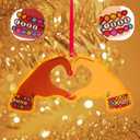 3 x Heart Hands Christmas Ornament,Pop Music Tour Fan Gift, Friendship Bracelet Theme, Stocking Stuffers for Music Lovers, Friends, Gen Z, Teens, Girls