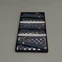 Luggage Tags for Suitcases Travel Accessories: Leather Luggage Tag 3 Pack TSA Approved, Airplane Travel Essentials for Men, Bag Tags for Luggage Long Flight Must Haves Travels Gifts Airport Essentials (Gray-blue+silver)