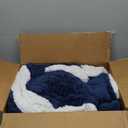 Electric Blanket Twin Heated Blanket 62''X84'' with 5 Heating Levels & 10 Hours Auto Off, ETL & FCC Certification Sherpa Heating Blanket for Home Office Use, Machine Washable, Great Gift (Navy Blue)