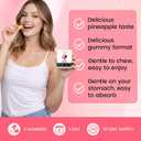 Feminine Balance Gummies pH Balance for Women & Vaginal Probiotics Supports Digestive Health & Immunity Probiotics for Women & Vitamins Hawaiian Pineapple, Vegan, Gluten-Free, 60 C, BB Date:  03/14/2028