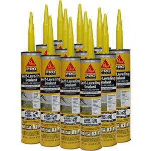 SIKA Sikaflex Self-Leveling Sealant, 12-Pack, 10.1 Oz, Gray Easy Application, Quick-Curing, Waterproof & Weather-Resistant, Ideal for Driveways, Garages, Sidewalks, and Concrete Joints