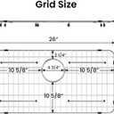 Kitchen Sink Grid and Sink Protectors, Stainless Steel Sink Grids for Bottom of Kitchen Sinks, 26" x 14" with Rear Drain for Single Bowl Sinks