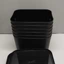 6 Pack Black Storage Bins with Lids Stackable Storage Container for Organizing, Black Storage Boxes with Handle for Shelves, Cute Organizer Bins for Craft, Snacks, 9.85x6.9x5.7 inch