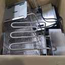 Commercial Deep Fryer 20.7Qt/20L Dual Tank Deep Fryers with Baskets 0.8mm Thickened Stainless Steel Electric Countertop Fryer with Adjustable Temperature, 1700w x2, 110v