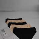 Angelhood 5 Pack Maternity Underwear Seamless, Pregnancy Postpartum Panties Wave Edge No Show Bikini Under Bump XL