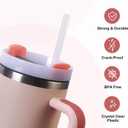 4 x 50PCS Disposable Straws for 40 OZ Tumbler, Extra Long Straws Disposable for Stanley Cup 30 Oz 40 Oz Tumbler, Individually Wrapped