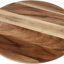 Lipper International 1200 Acacia Natural Finish Grand 20" Turntable Lazy Susan for Table - Convenient & Stylish Acacia Wood Design for Family Dining, Pantry, Counter or Craft Room