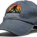 XQLZY Sasquatch Believes In You Adjustable Baseball Cap, Retro Cotton Hat for Men Women, Funny Adventure Cap Gifts for Outdoor Camping Adventure On Foot lover, Baseball Hats for Sasquatch Follower