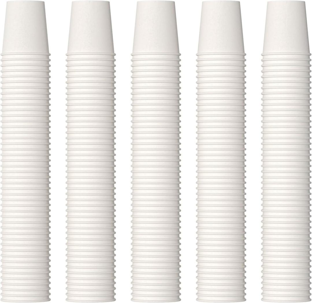JOLLY PARTY 2 oz Bathroom Cups,700 Pack Small Paper Cups, White Mouthwash Cup, Disposable Mini Espresso Cup, Paper Sampling Cup