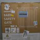 Mom's Choice-GROWNSY Baby Gate for Stairs, 29.5"-48.4" Pressure Mounted Baby Gate for Top of Stair&Doorway with V-Shaped Rods, Anti-Trip Pedal, Extra Wide Stairs Dog Gate Easy Install w/Red Reminder