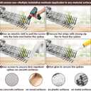 Bird Spikes 360Bend 100cm Anti Climb Spikes Squirrel Deterrent for Outside to Keep Birds Pigeon Racoon Squirrel Cat Away from Porch Baffle Feeder Yard Patio Garden, Fence Spikes with Accessories